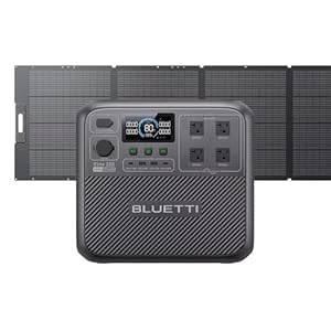 BLUETTI Solar Generator Elite 200 V2 with 350W Solar Panel Included, 2073.6Wh Portable Power Station w/ 4 2600W AC Outlets, 17-Year Lifespan LiFePO4 Emergency Power for Camping, Off-grid, Power Outage