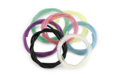 Helix Racing Products Colored Fuel Line - 1/4In. X 3/8In. 3Ft. - Transparent Red 140-3801 #TOP8