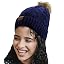 Navy Blue Pom Beanie