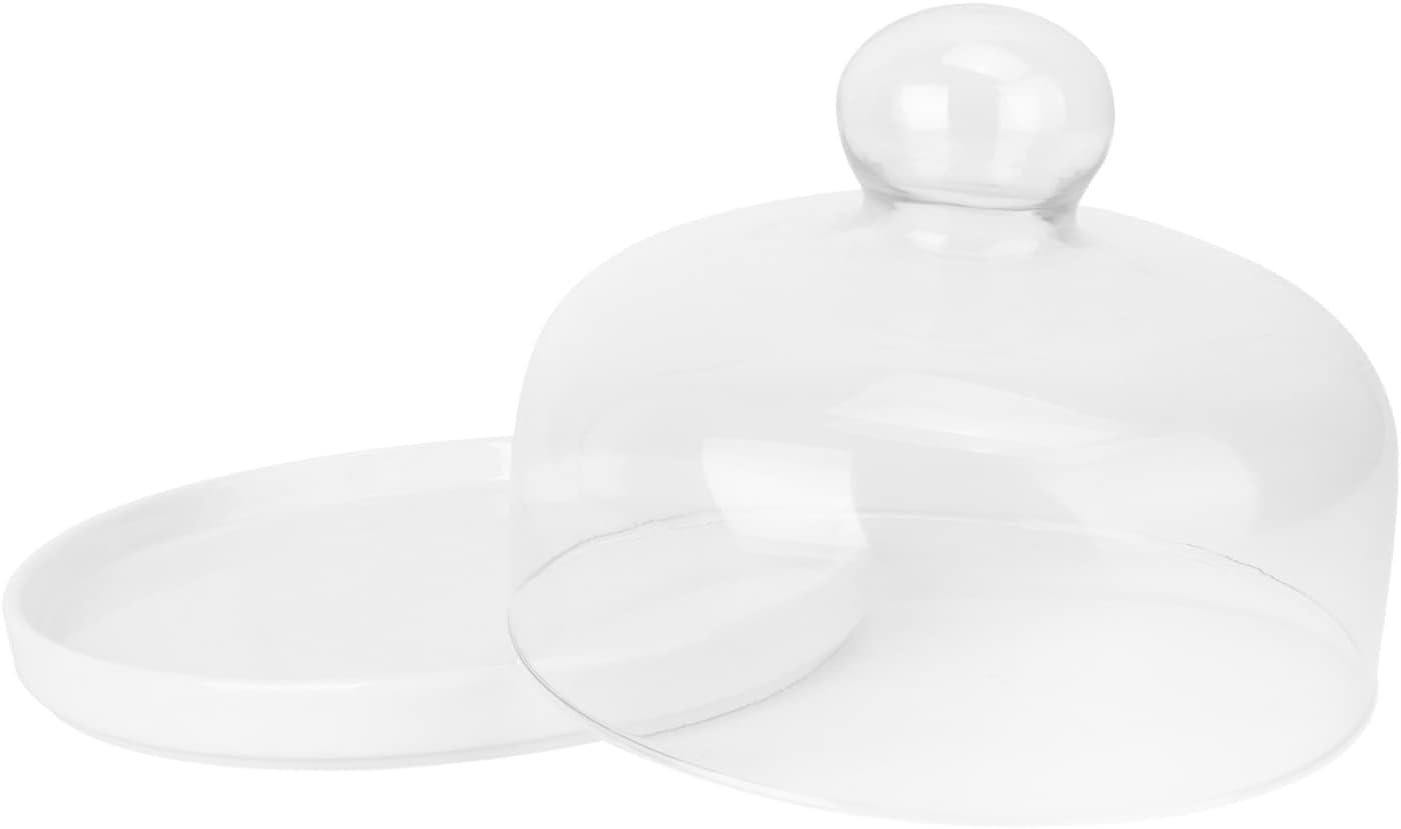 1 Set Round Cake Tray with Cover and Dishwasher Safe for Cakes Desserts and Snacks Stylish and Sturdy Design for Home Use