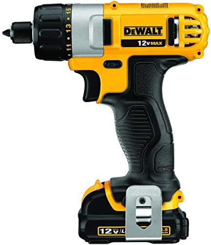 DEWALT 12V MAX Cordless Screwdriver, 1/4-Inch Hex Chuck, 1-Inch Bit Tips, Electric (DCF610S2) image 2