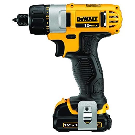 DEWALT 12V MAX Cordless Screwdriver, 1/4-Inch Hex Chuck, 1-Inch Bit Tips, Electric (DCF610S2)