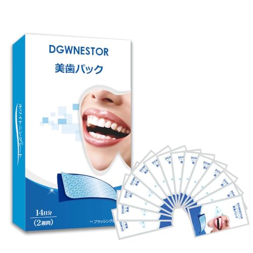 DGWNESTOR ホワイトニングシート ホワイトニング 14日分 歯の黄ばみ 除去 歯磨き簡単貼 (14日分 2週間)の商品画像（Amazon）