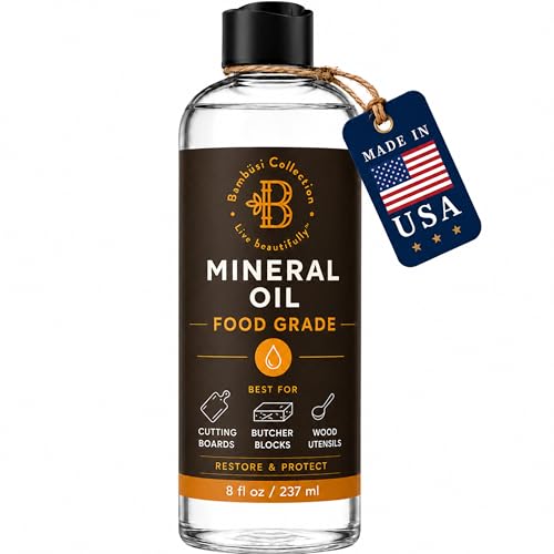 Bamb&uuml;si Cutting Board Oil, Food Grade Mineral Oil for Wood Butcher Block