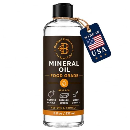 Food Grade Mineral Oil - Cutting Board Oil, Butcher Block Oil to Maintain Cutting Board, Wood Cutting Board Conditioner, Protects & Restores Wood, Bamboo, and Teak Cutting Boards and Utensils - 8 oz