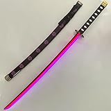 Edvena Anime Sword 41 Inch,Zoro Sword/shusui/LED Sword/Anime Original Texture,for Role-Playing and Collection, with Display Stand and Charger