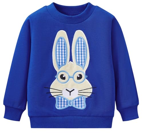 Image of Akyzic Boys Sweatshirts Cotton Long Sleeve Crewneck Pullover Toddler Kids Winter Warm Shirt Sweater Tops 3t-8t