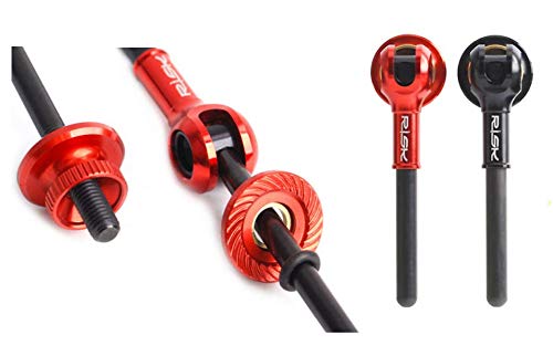 Image of Quick Release Skewer Lever for MTB Mountain Bike Road Bicycle, Titanium Axle Shaft, Carbon Fiber Lever, 1 Pair (Black)