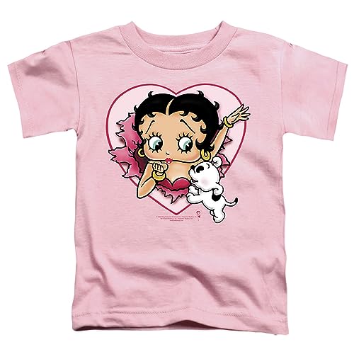 Betty Boop Cartoon I Love Betty Little Girls Tod Tee Pink