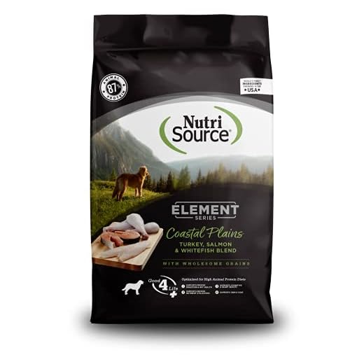 NutriSource Element Series Coastal Plains Dry Dog Food, Turkey, Salmon, and Whitefish, 12LB