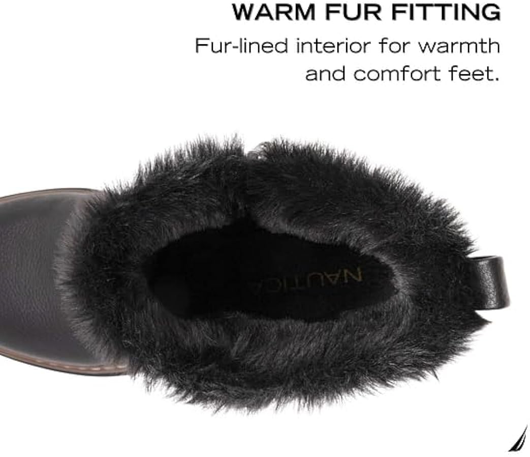 Amazon.com: Nautica Women Fur Chelsea Boots Winter Platform Chunky