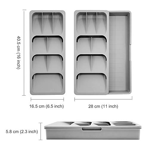 Kitchen Drawerstore Expandable Set，Expandable Plastic Kitchen Cabinet Drawer Storage Organizer Tray - For Storing Organizing Cutlery, Spoons, Cooking Utensils, Gadgets #TOP1