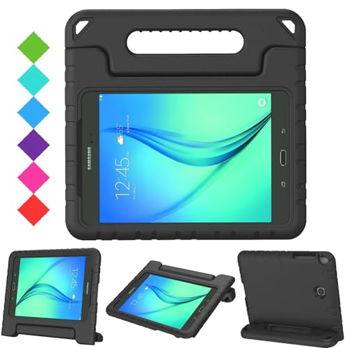 BMOUO Kids Case for Galaxy Tab A 8.0 (2015) SM-T350 - Shockproof Light Weight Handle Stand Kids Case for Galaxy Tab A 8.0-inch 2015 Tablet - Black