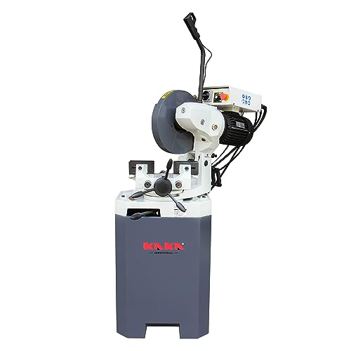 KAKA INDUSTRIAL Manual Cold Saw 14 inch Variable Speed Metal Cutting Saw, 2HP 1-Phase Motor, 20-41 RPM, with Swivel Head and Coolant System for Steel and Ferrous Metals - CS-14V