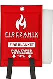 FIREZANIX Emergency Fire Blanket for Kitchen, Home, Camping, People, Office, Vehicle | Flame Retardant Fire Extinguishing Blanket | Fire Extinguisher Safety Suppression Blanket - Made from Fiberglass