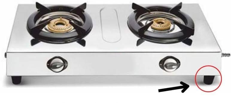 Image of DR-G rubber bush under gas stoves to provide grip and support. It helps keep the stove steady, reduces movement /protects the surface underneath.Pack of 4