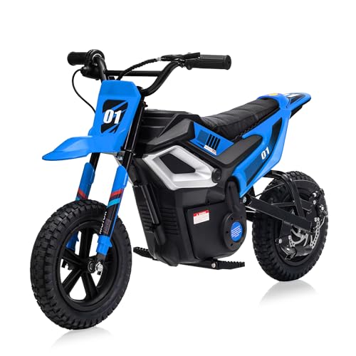 Electric Dirt Bike for Kids 10-12 Years, 350W Motor 14MPH Off-Road Motorcycle, 24V 7AH Battery 12" Fat Tire Suspension, 130lbs Max Load Mini Dirtbike for Teens Boys Girls by PeakPursuit - Used condition - US$207.89
