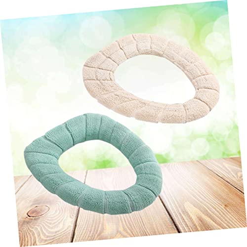 Espesar alfombrilla de baño y funda de asiento de inodoro PRETYZOOM de felpa suave 4