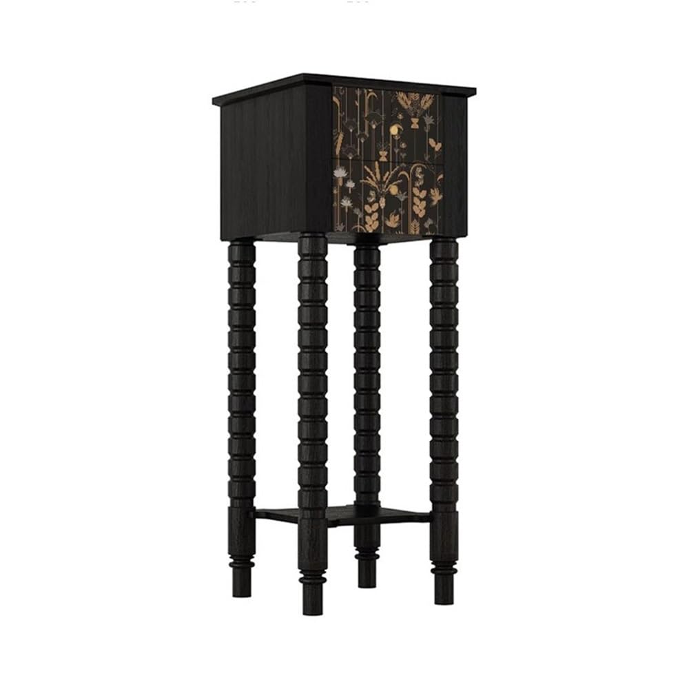 ZENY896V Home Living Room Entrance with Drawer Ornament Stand, Vintage Style High Foot Bonsai Display Base Decor