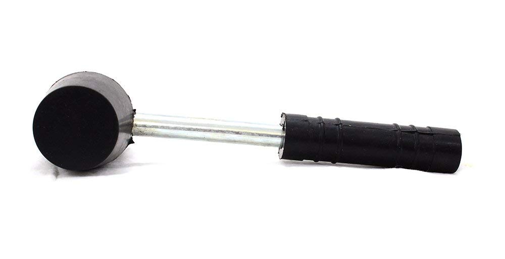 LOVELY® 1.5 inch Diameter Rubber Mallet Hammer With Steel Handle For Soft Impact And No Damage 4