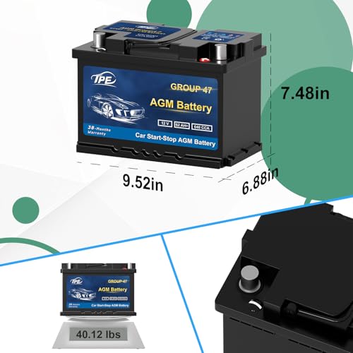 TPE Group 47 H5 AGM Battery – 12V 62Ah 640CCA Start-Stop Automotive Battery - Image 4