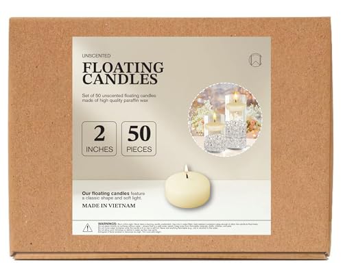 Bougies flottantes 6 heures de combustion sans fumée pour centres de table