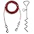 Taylor & Brown 10ft 3m Heavy Duty Dog Tie Out Cable with 16 Inch Spiral Ground Stake Sturdy Puppy Pet Dog Stake and Dog Leash for Outdoor, Yard or Camping