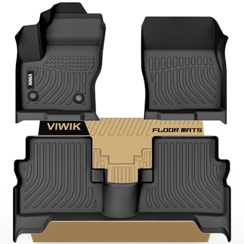 VIWIK Ford Escape Floor Mats - Custom Fit for 2013-2019 Models All Weather Protection Easy to Clean Non-Slip TPE 3D Scanning Design Waterproof Odorless Durable High Edge Full Coverage