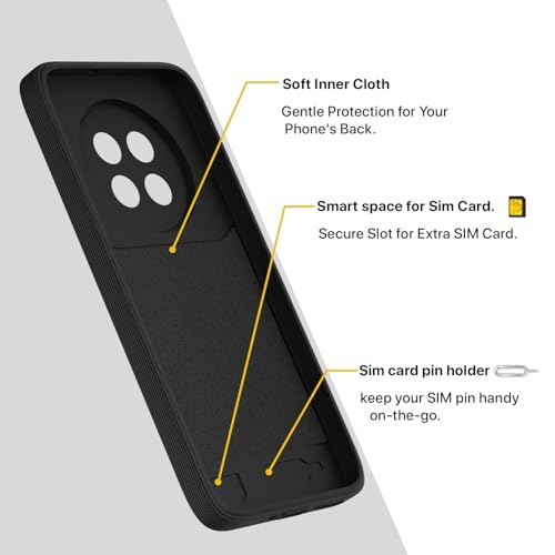 Image of Pikkme Back Cover for Oppo F31 Pro Plus 5G Soft Matte Silicone Mag-Safe Design (Mag-Safe Not Support) Camera Protection | Slim Fit Bumper Cover (Black)