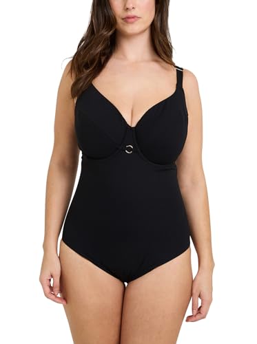 Maillot de bain 1 pièce noir Malou pour femme élégante
