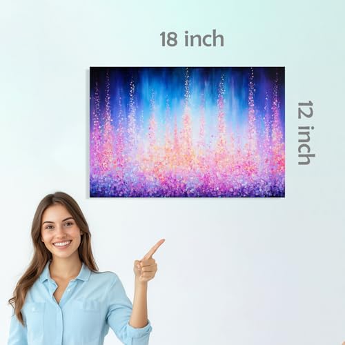 Image of SiddArtify Floral Landscape Wall Art Prints Set - Colorful Nature Poster Decor for Living Room Bedroom Office - 12x18 inch Sticker Pack of 6