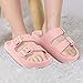 LANIVIC Kids Cloud Slides Girls Boys Double Buckle Slip On Sandals Youth Adjustable Flip Flops Summer Soft Pillow Slippers EVA Flat Beach Pool Shower Shoes Pink 13 Little Kid