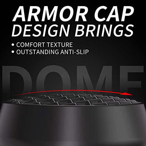 playvital Thumbs Pro ARMOR Thumbstick Extender for ps5 Wireless Controller Thumb Grips, Joystick Caps Grip for ps5 Controller - 2 High Raise and 2 Mid Raise Dome - Black - Image 2