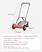 VEVOR Push Reel Lawn Mower 14 inch, 5 Blades Manual Push Mower No Motor, 0.6-1.75 in Adjustable Cutting Height, Walk-Behind Lawn Mowers with Grass Catcher Bag for Green Lawns, Driveways, Courtyards