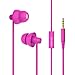 MAXROCK (TM) Super Mini Total Soft Silicon Earbuds Headphones with Mic Music Sleep Choice for Cellphones Ipad Tablet Mp3 Laptop and Most 3.5mm Audio Player (Pink)