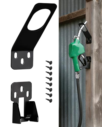 Fuel Nozzle Holder Universal Fits 3/4" and 1" NPT Auto Shut Off Gas Nozzles, Wall Mount for Fuel Storage Shed, Gas Station, Farm Tank, DIY Fuel Tank Organization