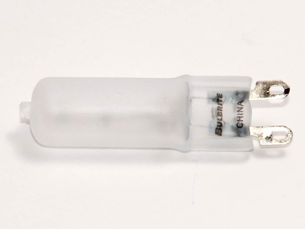 Bulbrite Halogen T4 Q40G9FR t 120-Volt Halogen JC Type Line Voltage G9 Flat Pin Bulb, Frosted, 40-Watt