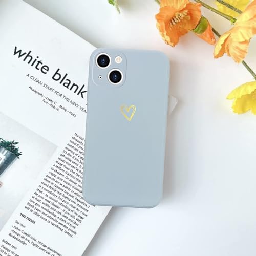Image of Wirvyuer for iPhone 14 Case Cute Slim Shockproof Phone Case with Wireless Charging Support and Protection, Light Grey