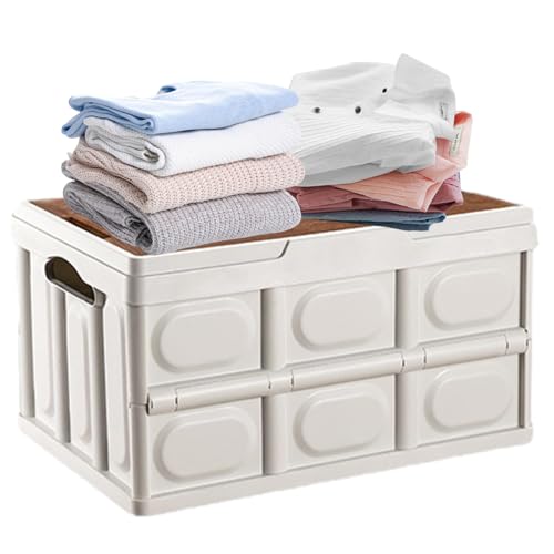Folding Storage Box - 33x22x17cm Portable Organizers And Storage For