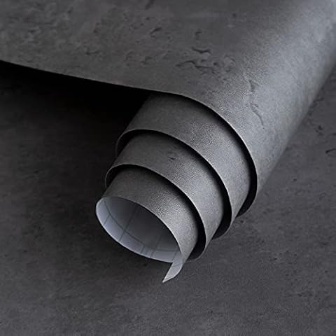 Dark Grey Black Concrete Wallpaper by 3yecao Cover