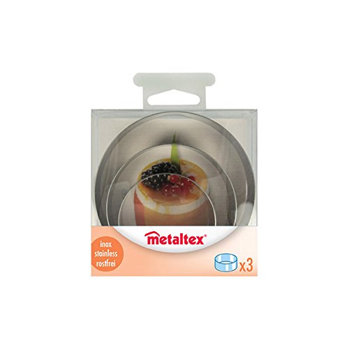 Miniatura 2 de Metaltex Juego 3 Aros Para Emplatar Ø6-8-10x4,5 Cms, Acero Inoxidable, 3