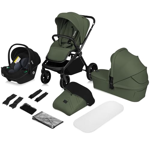 LIONELO MIKA PLUS 3-in-1 Buggy 0-48 Monate bis zu 22 kg Babywagen bis zu 9...