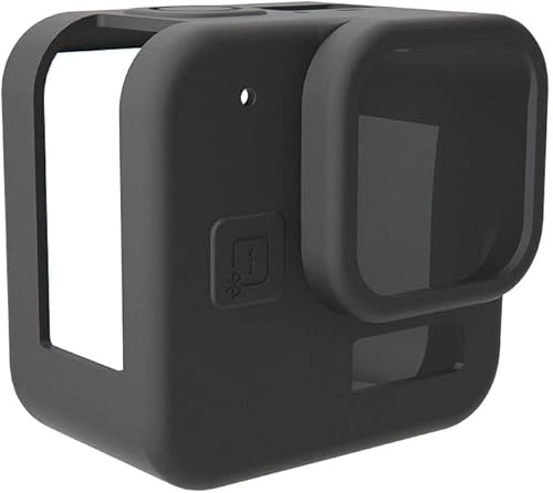Miniatura 1 de Funda de silicona para GoPro Hero 11 Mini protector de lente de vidrio templado, cubierta protectora para GoPro11 Mini accesorios (funda negra)
