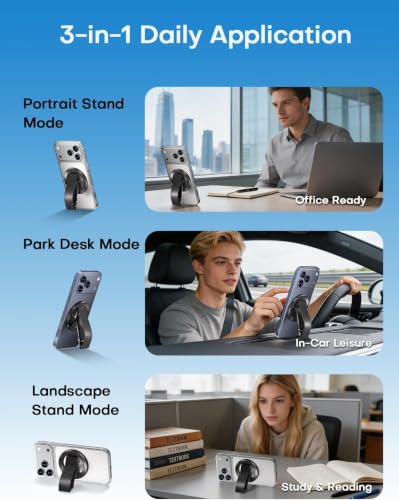 SINCEHOLY MagSafe Magnetic Phone Holder w/ Silicone Finger Strap - image 8