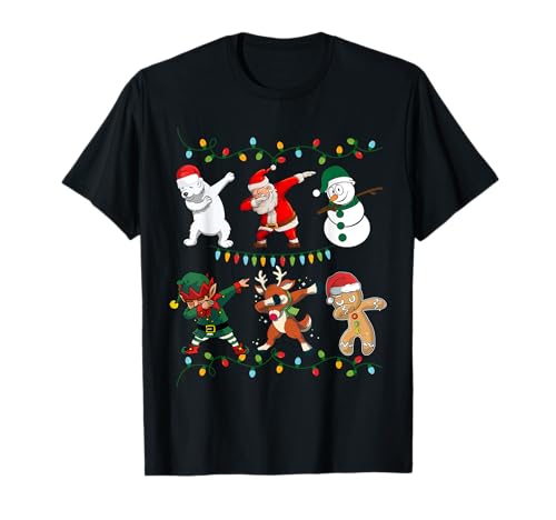 Dab Santa Elf Rentier Eisbär Xmas Junge Mädchen Weihnachten T-Shirt