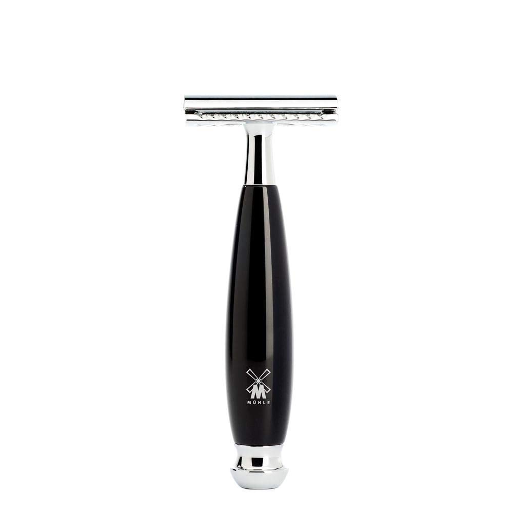 Set Afeitado Mühle Brocha Afeitar & Maquinilla con Bol Negro Serie Vivo