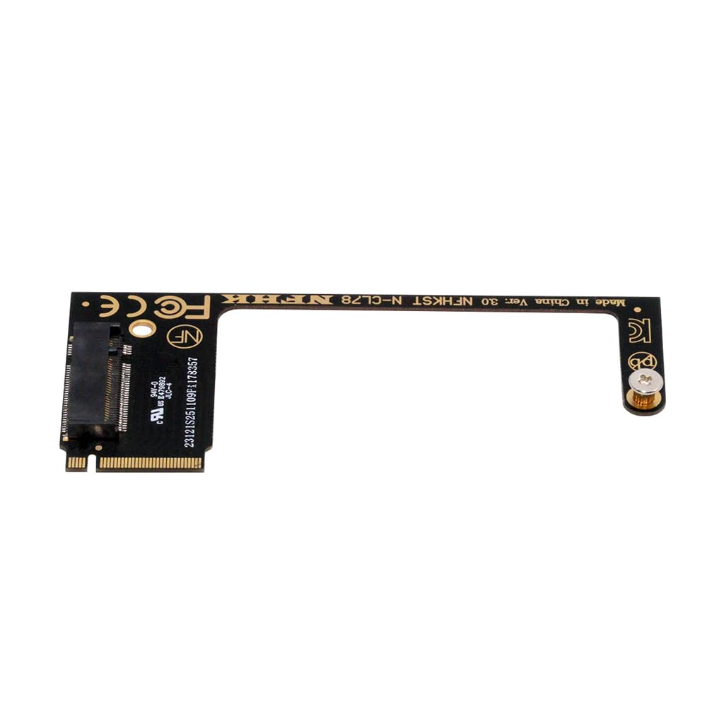 NFHK NVME M-Key 22x30mm to 22x80mm Angled Extension SSD Upgrade Adapter Compatible with MSI CLAW8 AI+ CLAW7 Gaming
