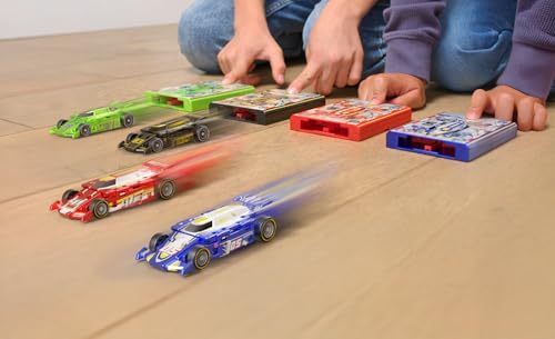 FLAT 2 FAST Original Speed Card Racer – Flat Car Racer and Pocket Size Racecar Launcher with Real Rubber Tires for High-Speed Racing – Transforming Toy Car for Boys – Load, Launch, Race! – Cobalt Blue by FLAT 2 FAST - Image 3