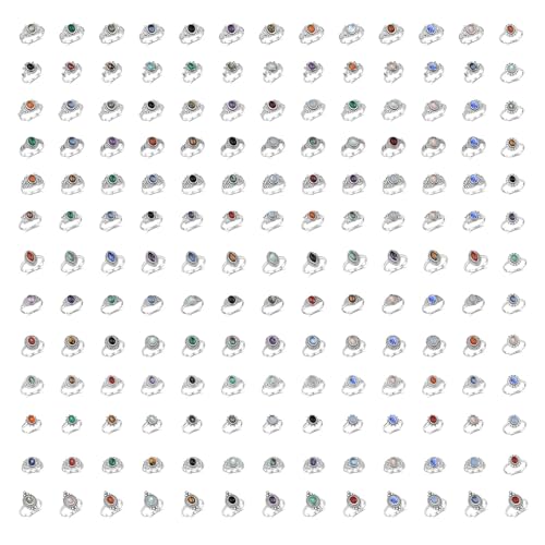 Silver Carats Wholesale Set Of Silver Plated Handmade Rings for Women Girls Stacking Vintage Midi Finger Rings Sizes 6-10 Rings (20 Rings)