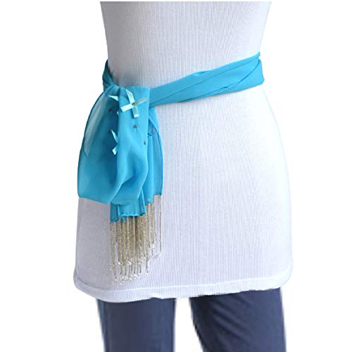 100% Silk Solid Scarf, With Beads_Open Work, Jewel Fringe, 54" L x 8" W4